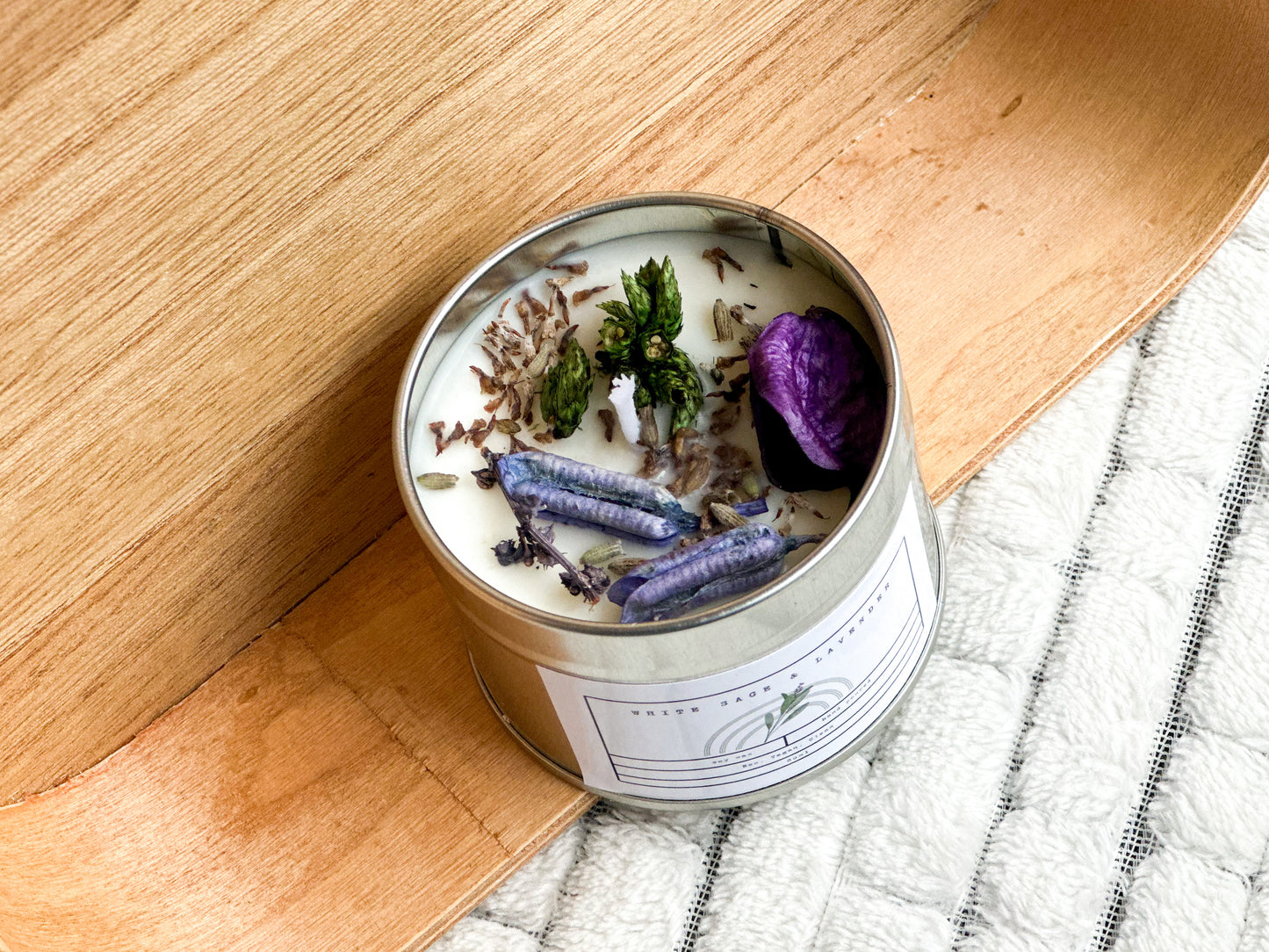 White Sage & Lavender Candle | Metal Tins Candle