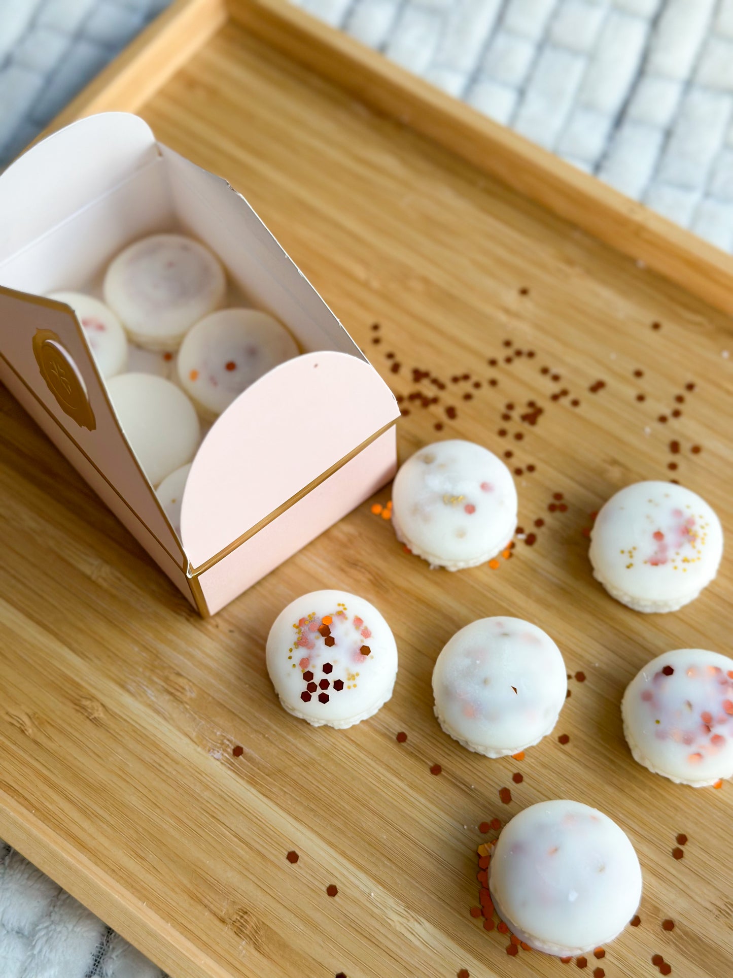 Macarons Soy Wax Melts - Pink Box