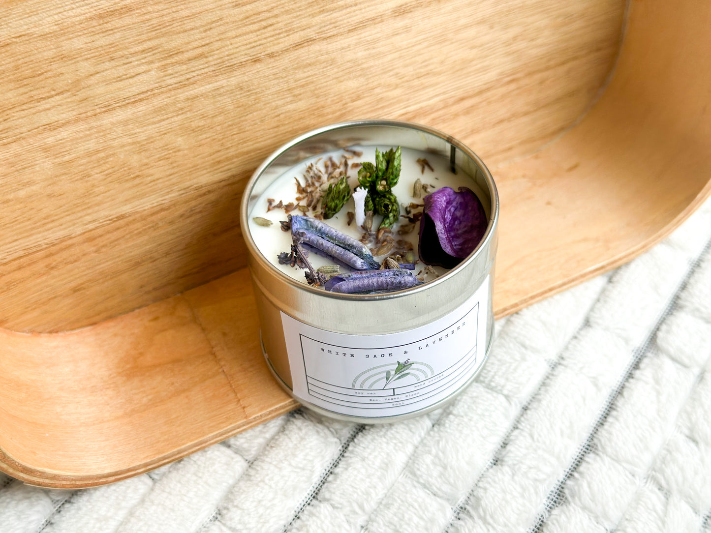 White Sage & Lavender Candle | Metal Tins Candle