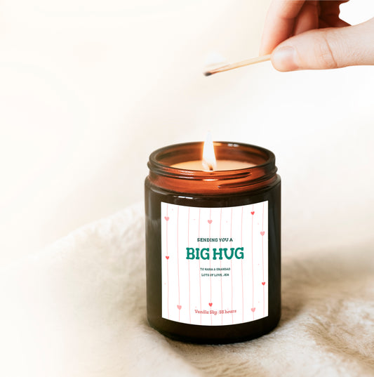 Cute Big Hug Candle | Personalised Gift