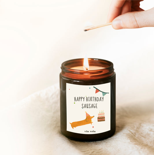 Happy Birthday Gift Candle | Sausage Gift