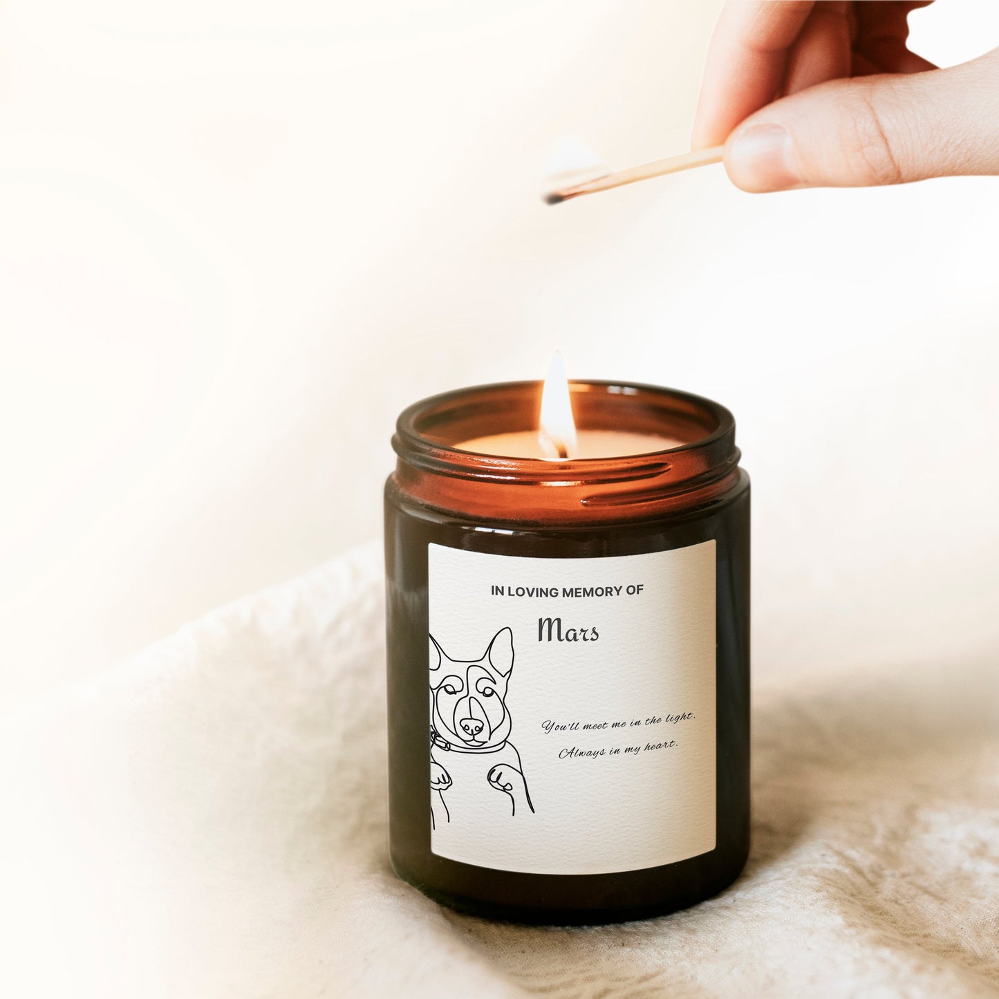 German Shepherd Dog Loss Candle