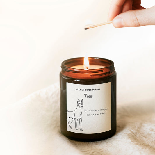 Doberman Dog Loss Candle