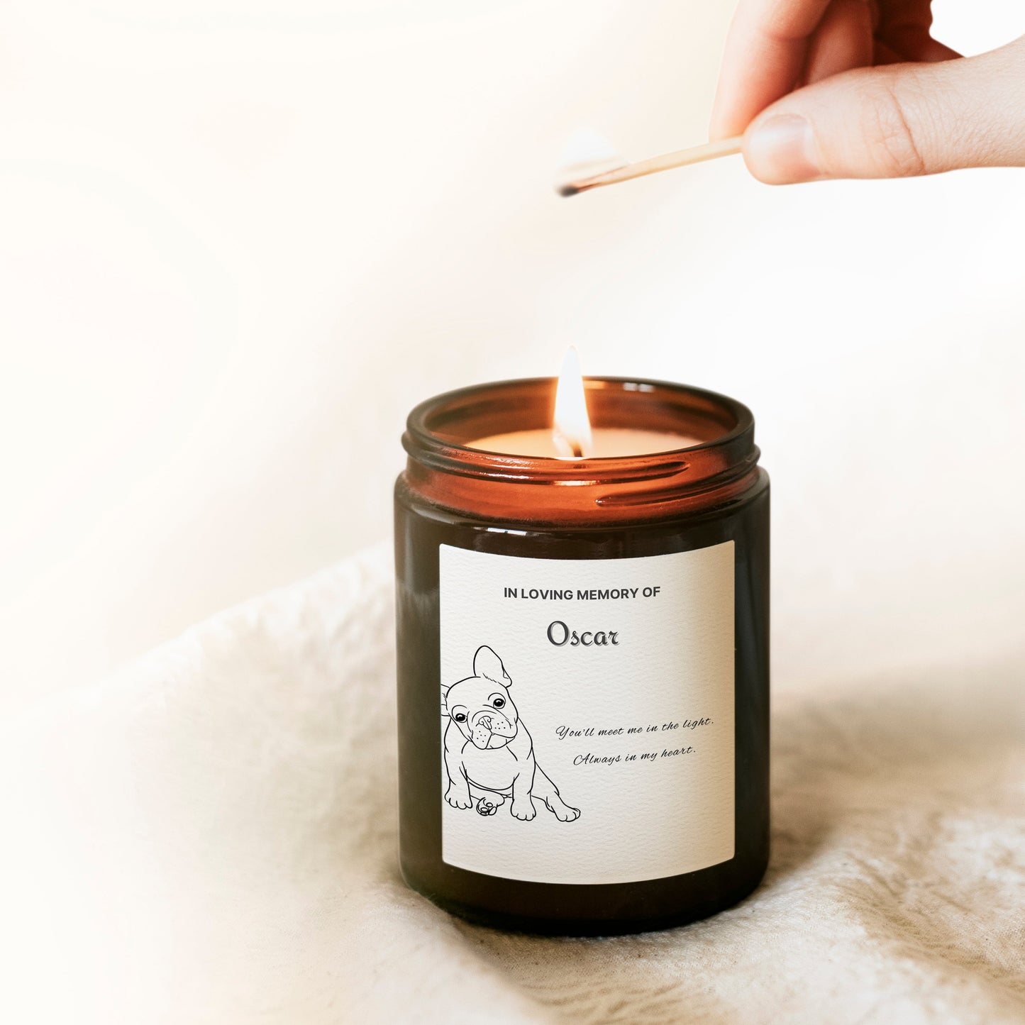 French Bulldog Dog Loss Candle