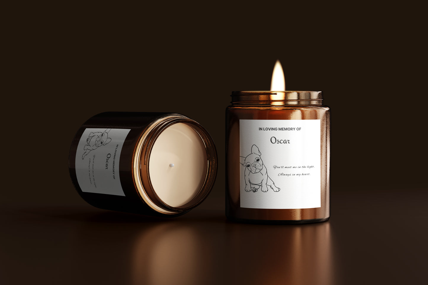 French Bulldog Dog Loss Candle