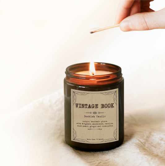 Vintage Book Candle